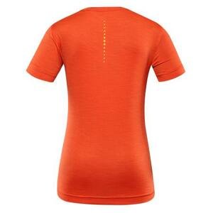 Alpine Pro triko dětské krátké BASIKO rychleschnoucí oranžové 116-122