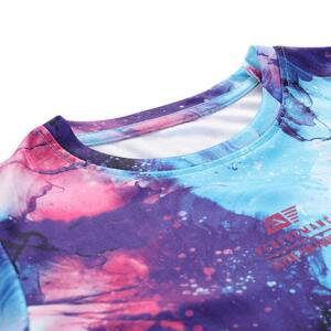Alpine Pro triko dětské dlouhé MILDO rychleschnoucí fialovo/modré 92-98