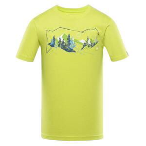 ALPINE PRO Pánské rychleschnoucí triko BOLEN sulphur spring varianta pa 5XL, Zelená