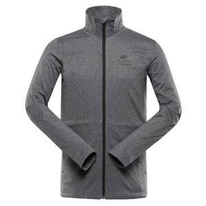 ALPINE PRO Pánská rychleschnoucí mikina GOLL dk.true gray 5XL, neutrální / zemitá