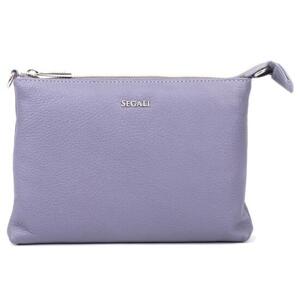 SEGALI Dámská kožená crossbody kabelka A6B Lavender