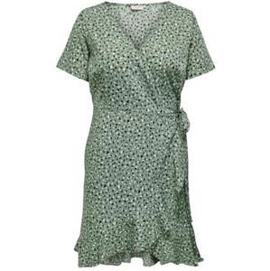 ONLY CARMAKOMA Dámské šaty CARLIVIA Regular Fit 15252210 Hedge Green 3XL, XXXL