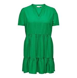 ONLY CARMAKOMA Dámské šaty CARTIRI-CARO Regular Fit 15311976 Green Bee 3XL/4XL, XXXL