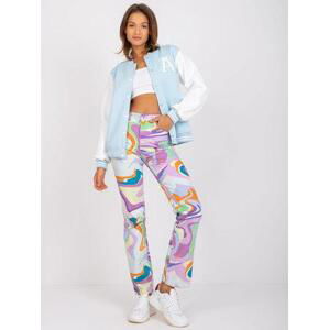 Fashionhunters Dámská mikina Bomber Palma Light Blue Velikost: S / M