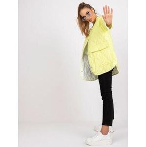 Fashionhunters Žlutá dámská prošívaná bunda od Callie RUE PARIS Velikost: S/M