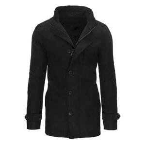 Dstreet Pánský černý kabát CX0435 Velikost: M, Černá