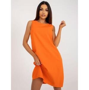 Fashionhunters OCH BELLA Orange Simple Cocktail Dress Velikost: S