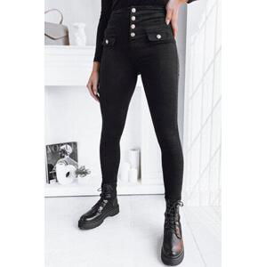 Dstreet SKULL dámské džínové kalhoty černé UY1752 XS, Černá