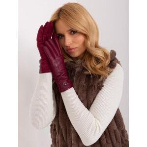 Fashionhunters Vínové rukavice s dotykovou funkcí Velikost: S/M