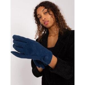 Fashionhunters Dámské námořní rukavice s potahem Velikost: L/XL