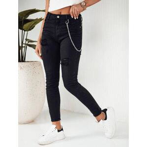 Dstreet ALEX dámské džínové kalhoty černé UY1881 Velikost: XL, Černá