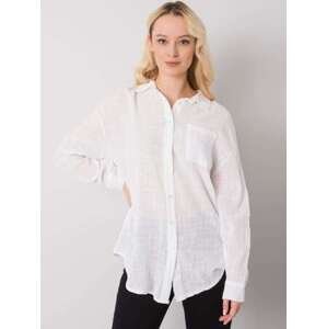 Fashionhunters OCH BELLA Bílé bavlněné tričko S