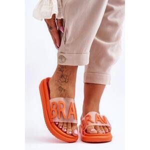 Kesi Dámské pantofle na platformě Orange Brave 37, Oranžová