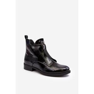 Kesi Patentované dámské ploché boty, zateplené, černé, S.Barski Black Velikost: 37, Černá