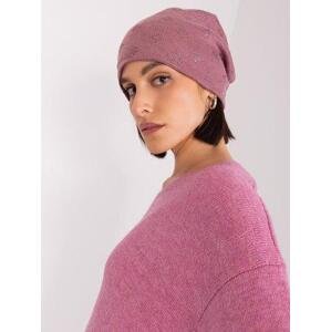 Fashionhunters Prachově fialová zimní čepice s kašmírem.Velikost: ONE SIZE, JEDNA, VELIKOST