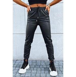 Dstreet Dámské voskované kalhoty EBONY NIGHT černé UY1636 L/XL, Černá