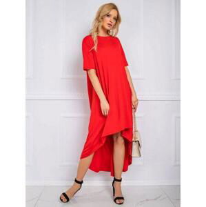 Fashionhunters RUE PARIS Červené volné šaty L / XL
