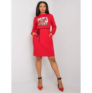 Fashionhunters Červené bavlněné šaty od Lareen Velikost: 36
