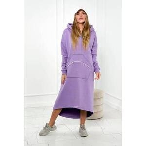 Kesi Zateplené šaty s kapucí fialová UNI, Fioletowy, Univerzální
