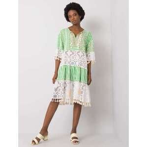 Fashionhunters Nayeli zelené boho šaty Velikost: ONE SIZE, JEDNA, VELIKOST