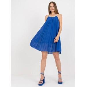 Fashionhunters Tmavě modré vzdušné šaty jedné velikosti na léto Velikost: ONE SIZE, JEDNA, VELIKOST