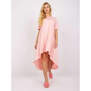 Fashionhunters Světle růžové šaty Casandra RUE PARIS Velikost: L / XL