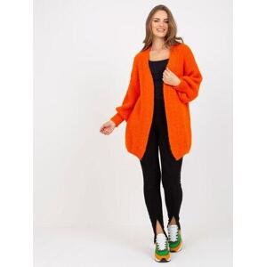 Fashionhunters Oranžový chlupatý oversized cardigan OCH BELLA Velikost: ONE SIZE, JEDNA, VELIKOST
