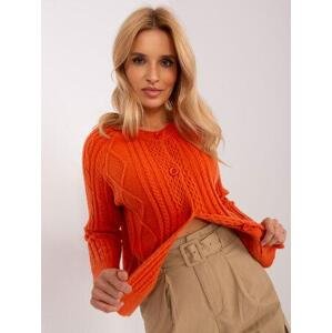Fashionhunters Oranžový dámský svetr na knoflíky.Velikost: ONE SIZE, JEDNA, VELIKOST