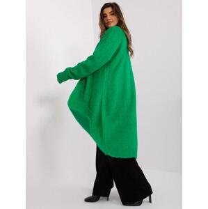 Fashionhunters Zelený dámský pletený cardigan.Velikost: ONE SIZE, JEDNA, VELIKOST