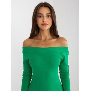 Fashionhunters Zelené bavlněné šaty Velikost: ONE SIZE, JEDNA, VELIKOST