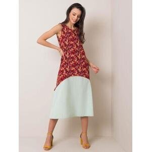 Fashionhunters Kaštanové slunečnicové šaty RUE PARIS Velikost: M