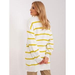 Fashionhunters Olivově-ecru volný dámský pletený svetr.Velikost: ONE SIZE, JEDNA, VELIKOST