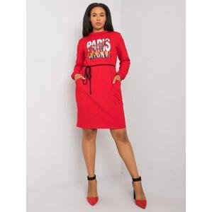Fashionhunters Červené bavlněné šaty od Lareen Velikost: 40
