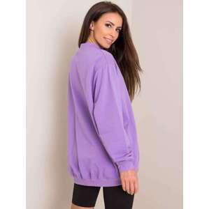 Fashionhunters Základní bavlněná mikina ve fialové barvě Velikost: L / XL
