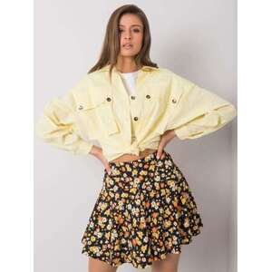 Fashionhunters Žlutá košile s kapsami Elora RUE PARIS velikost: M