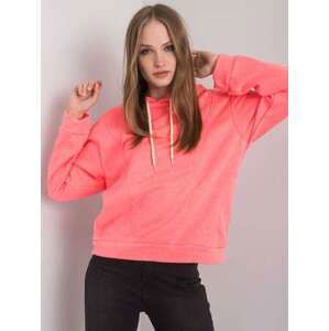 Fashionhunters Fluo růžová mikina s kapucí od Emy Velikost: M