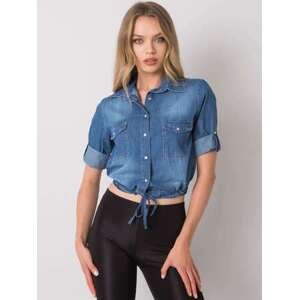 Fashionhunters Modrá bavlněná košile Norella RUE PARIS Velikost: XS