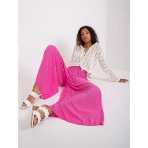 Fashionhunters Růžové kalhoty Velikost: M