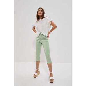 MOODO Lyocellové kalhoty - zelené - 38, Zelená