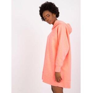 Fashionhunters Mikina Fluo Pink Canberra Basic s kapucí Velikost: L / XL