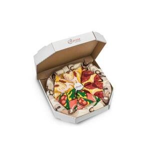 Kesi Rainbow Socks Pizza 4 páry Havajská Pepperoni italština 36-40, Vícebarevná