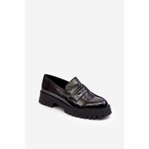Kesi Patentované mokasíny ploché boty černé Jannah 40, Černá
