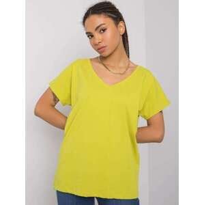 Fashionhunters Světle zelené tričko Emory Velikost: XL