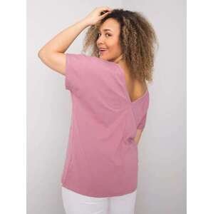 Fashionhunters Prašně růžové oversize XL bavlněné tričko