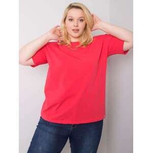 Fashionhunters Bavlněné tričko Coral plus size, XL