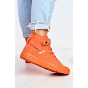 Big Star Shoes Women's High Sneakers Big Star Orange Velikost: 37, Oranžová