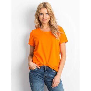 Fashionhunters Fluo oranžové tričko Transformative velikost: XS