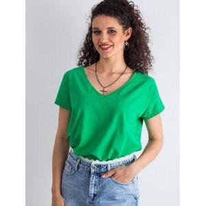 Fashionhunters Emory zelené tričko Velikost: XL