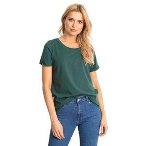 Fashionhunters Tmavě zelené transformační tričko Velikost: XS