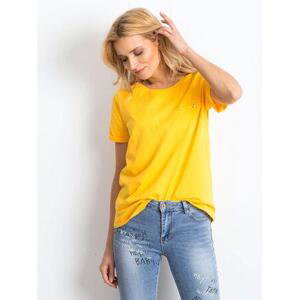 Fashionhunters Světle oranžové tričko Transformative Velikost: L.